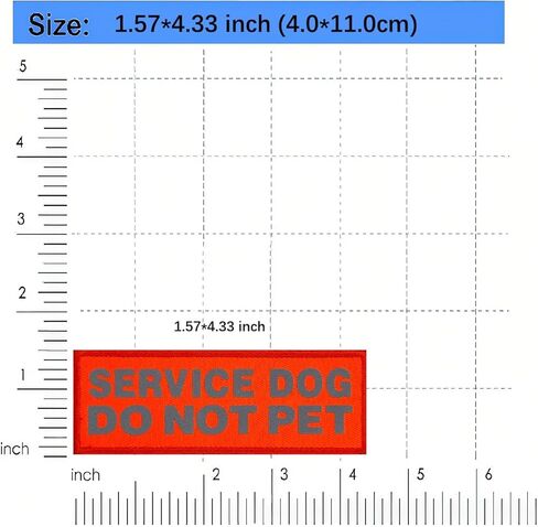 Do Not Pet Patch 2 Pcs Service Id Dog Tag Easily Attach to Collar, Harness (Small-1.18 x 4.33) in Kuwait