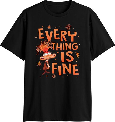 Disney Pixar Inside Out 2 This is Fine Anxiety Adult T-Shirt in Saudi Arabia