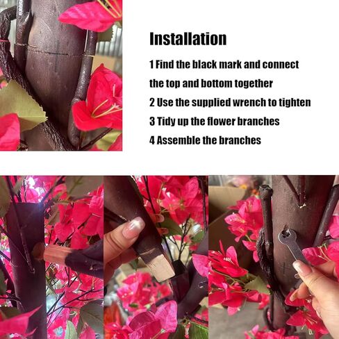Large Pink Artificial Bougainvillea Tree Artificial Tree for Landscape and Venue Decoration - Indoor Outdoor Use (1.5x1.2m) in Kuwait