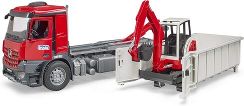 Bruder 03767 Man TGS Truck with Roll Off Container و Schäffer Compact Loader 2630 in Kuwait