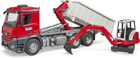 Bruder 03767 Man TGS Truck with Roll Off Container و Schäffer Compact Loader 2630 in Kuwait