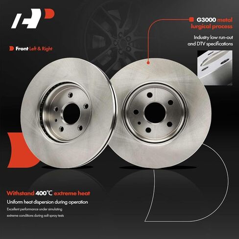A-Premium 6-PC Set 11.80 inch (299.90mm) Front Vented Disc Brake Rotors + Ceramic Pads Kit Compatible with Select Buick and Chevrolet Models - 2013-2017 - Encore, Trax in Saudi Arabia
