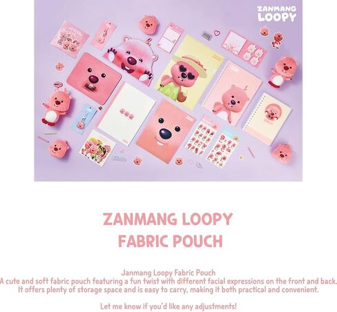 Zanmang Loopy Fabric Pouch - Official zanmang loopy goods, super soft, Versatile wallet, unique design, comfort and convenience cosmetic bag in Saudi Arabia