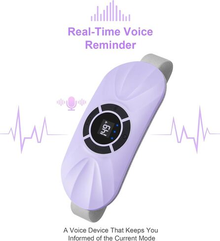 Portable Cordless Heating Pad for Period Cramps, Voice Reminder Menstrual Heating Pad with 6 Heat Levels and 6 Massage Modes, 3s Fast Heating, Gifts for Her Women Girls in Saudi Arabia