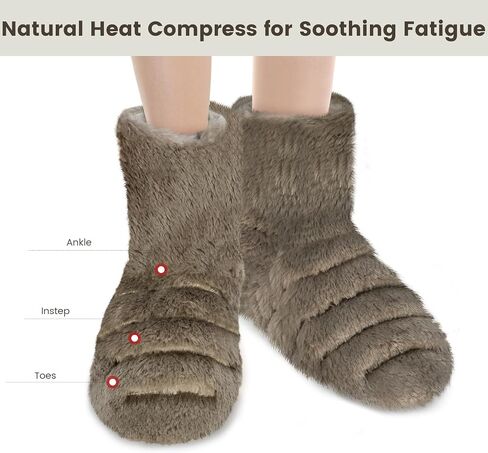 Microwavable Heating Booties for Discomfort Reduction, Microwave Foot Warmer for Reduce Aching, Foot Warmers for Feet, Feet Heating Pad for Cold Day, Microwave Heated Booties for Women & Men, S/M in Kuwait