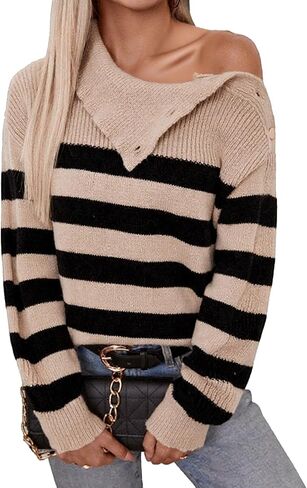 Womens Sweater Turtleneck Knit Long Sleeve Fall Fashion Jumper Cozy Pullover Tops in Kuwait