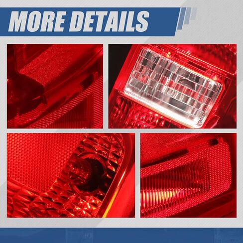 Auto Dynasty Tail Light Brake Lamps Compatible with Chevy Silverado 1500 2500HD 3500HD GMC Sierra 3500 HD 2014 2015 2016 2017 2018 2019, Driver Left Side, Red Lens, Factory Style Rear in Saudi Arabia
