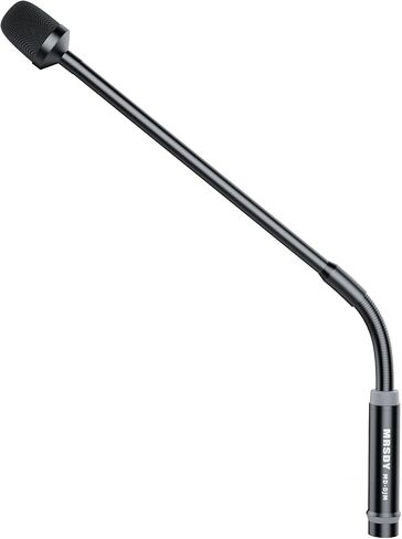 DJ Microphone for Audio Mixer, 17 Inch Professional XLR Wired Dynamic Gooseneck Mic, Black Metal Supports 360° Rotation, Bending, Noise Reduction in Saudi Arabia
