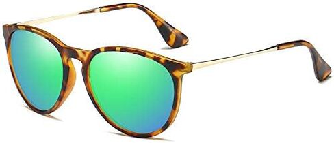 QIFP Polarized Sunglasses for Women Men - Trendy 2025 Vintage Classic Retro Round Mirrored Lens Designer Style in Saudi Arabia