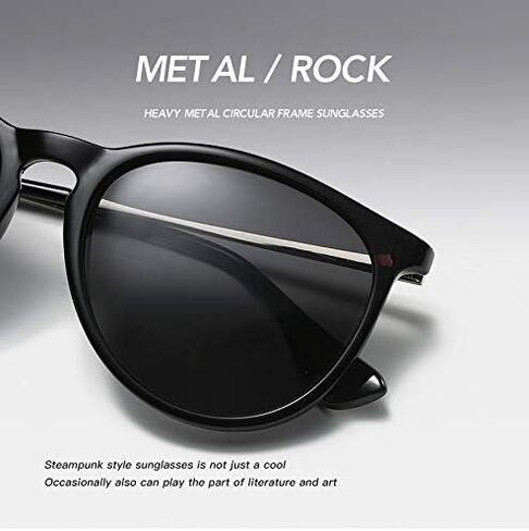 QIFP Polarized Sunglasses for Women Men - Trendy 2025 Vintage Classic Retro Round Mirrored Lens Designer Style in Saudi Arabia
