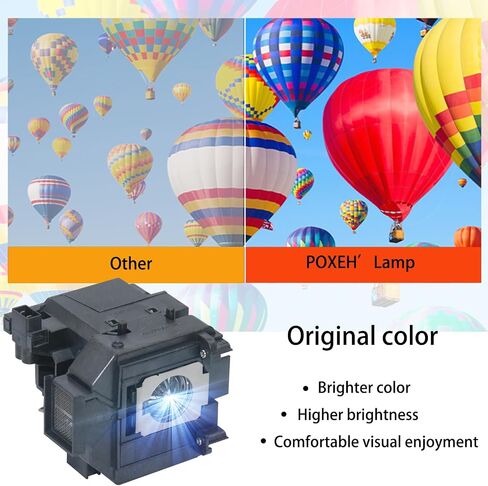 ELP-LP87 V13H010L87 لإبسون PowerLite S27 X27 1040 2045 640 2040 740HD VS240 EX3240 EX7240 EX5250 520 525W 530 535W 955WH 965H 97H 98H 99WH W29 BrightLink 536 واي استبدال لمبة المصباح العارض in Kuwait
