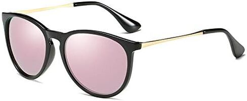 QIFP Polarized Sunglasses for Women Men - Trendy 2025 Vintage Classic Retro Round Mirrored Lens Designer Style in Saudi Arabia