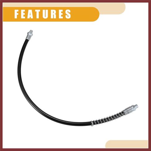 1 قطعة 24 بوصة العالمي 1/8 "NPT الشحوم بندقية فليكس خرطوم - مقطورة فليكس الشحوم خرطوم تمديد عدم الانزلاق - معدن أسود استبدال أجزاء in Saudi Arabia
