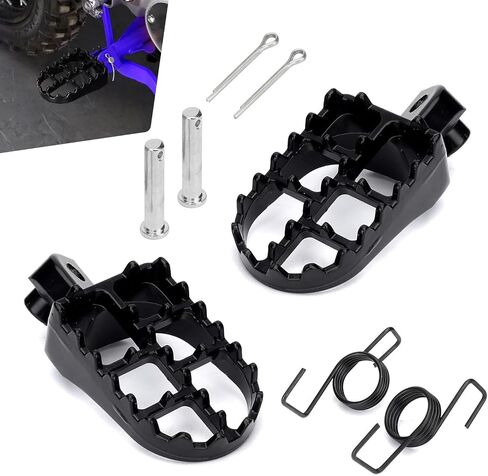 Shakas 2 PCS Dirt Bike Foot Pegs, PW50 PW80 TW200 Front Footpegs, Heavy Duty Alloy Rust-proof Pedals for 50 cc 70 cc 110 cc 125 cc SDG Extreme Thumpstar, Compatible with Yamaha HNDA Sunl (Black) in Saudi Arabia