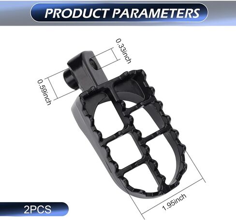 Shakas 2 PCS Dirt Bike Foot Pegs, PW50 PW80 TW200 Front Footpegs, Heavy Duty Alloy Rust-proof Pedals for 50 cc 70 cc 110 cc 125 cc SDG Extreme Thumpstar, Compatible with Yamaha HNDA Sunl (Black) in Saudi Arabia