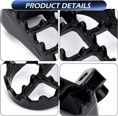 Shakas 2 PCS Dirt Bike Foot Pegs, PW50 PW80 TW200 Front Footpegs, Heavy Duty Alloy Rust-proof Pedals for 50 cc 70 cc 110 cc 125 cc SDG Extreme Thumpstar, Compatible with Yamaha HNDA Sunl (Black) in Saudi Arabia
