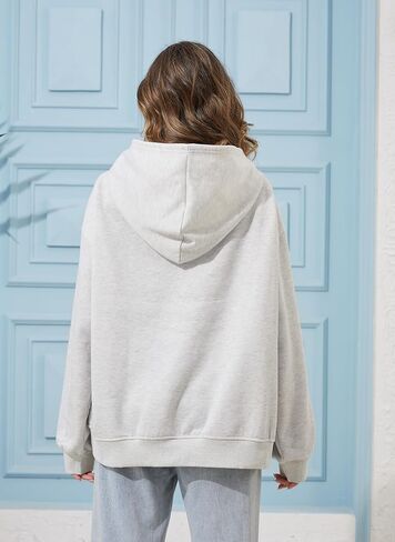 سترات نسائية بغطاء للرأس مطرزة بشكل لطيف على شكل زهرة المحيط وغطاء للرأس وأكمام طويلة كبيرة الحجم للفتيات المراهقات بجيب Y2k in Kuwait