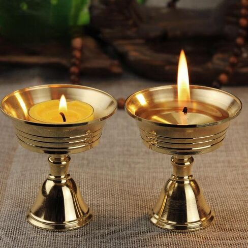 Copper Candle Holder, 1PC, Butter lamp Holder, Long lamp, Candle Rod, Candle Holder, Copper Cup, Home Decoration in Saudi Arabia
