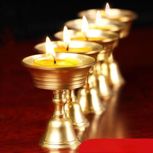 Copper Candle Holder, 1PC, Butter lamp Holder, Long lamp, Candle Rod, Candle Holder, Copper Cup, Home Decoration in Saudi Arabia