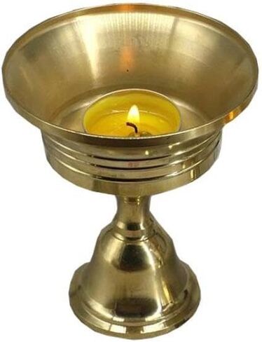 Copper Candle Holder, 1PC, Butter lamp Holder, Long lamp, Candle Rod, Candle Holder, Copper Cup, Home Decoration in Saudi Arabia