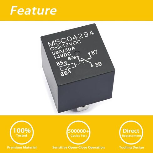 Automotive Relay 1 Packs MSC04294, MSC04316, MSC08001 Relay 12V 40A 5 Pins in Saudi Arabia
