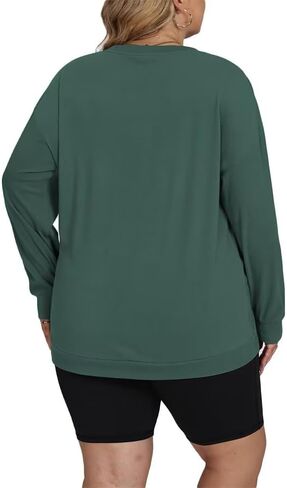 Plus Size Sweatshirts for Women Fall Oversized Long Sleeve T Shirts Loose Fit Crewneck Pullover Tunic in Saudi Arabia
