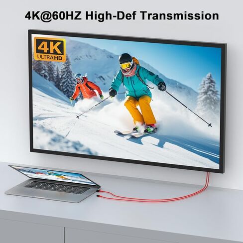 محول USB C إلى HDMI لهاتف iPhone 16 إلى التلفزيون، [معتمد من Apple MFi] كابل موصل شاشة AV رقمي USB من النوع C 1080P 4K لهاتف iPhone 16/16 Plus/16 Pro/16 Pro Max/15 إلى شاشة عرض HDTV in Kuwait