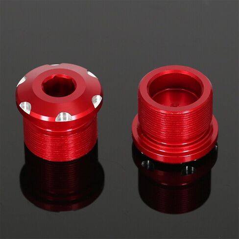 3D CRF110 Front Fork Top Cap Accessories Compatible with CRF 110 CRF110F CRF125 CRF125F 2019 2020 2021 2022 2023 2024 Motorcycle Aluminum Forks Tube Bolt Covers (Red) in Kuwait