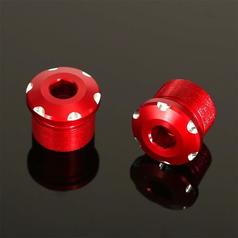 3D CRF110 Front Fork Top Cap Accessories Compatible with CRF 110 CRF110F CRF125 CRF125F 2019 2020 2021 2022 2023 2024 Motorcycle Aluminum Forks Tube Bolt Covers (Red) in Kuwait