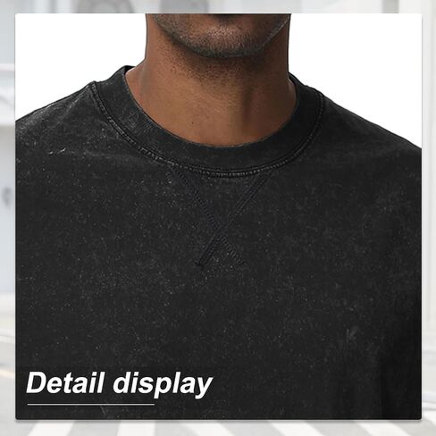Distressed Oversized Tshirts for Men Vintage Washed Unisex Tees Cotton Casual Hipster Short Sleeve Tops in Saudi Arabia