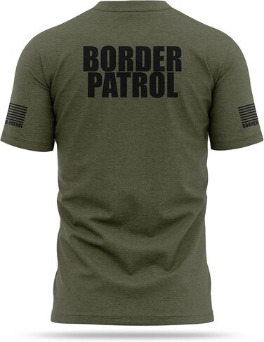 13FA Border Patrol Cotton Blend Shirt - USA Patriotic Durable Tee - Ultra Soft Comfort. Perfect for on Duty in Saudi Arabia