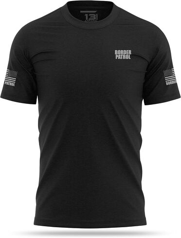 13FA Border Patrol Cotton Blend Shirt - USA Patriotic Durable Tee - Ultra Soft Comfort. Perfect for on Duty in Saudi Arabia