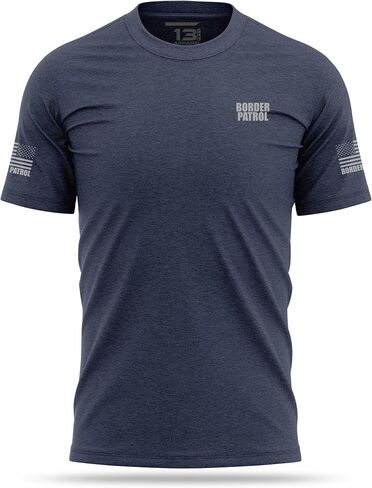13FA Border Patrol Cotton Blend Shirt - USA Patriotic Durable Tee - Ultra Soft Comfort. Perfect for on Duty in Saudi Arabia