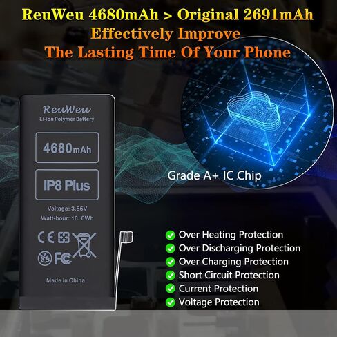 for iPhone 6 Plus Battery 5.5" All Carriers Upgraded Capacity with Repair Tool Kit in Kuwait