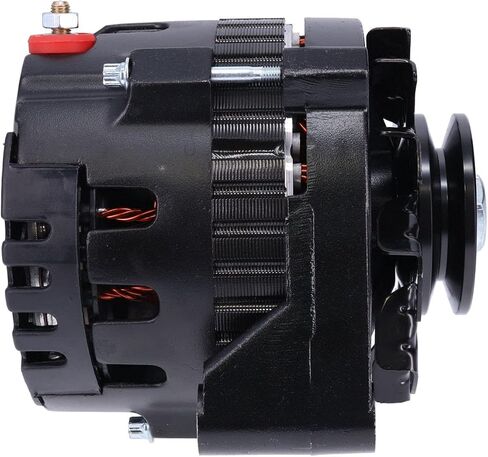 مولد كهربائي Speedway Motors GM CS130 Style 220 Amp مع بكرة حزام على شكل V، منظم داخليًا، قادر على سلك واحد، يناسب مركبات GM 1985-1993، تصميم عالي الإخراج، لمسة نهائية سوداء in Saudi Arabia