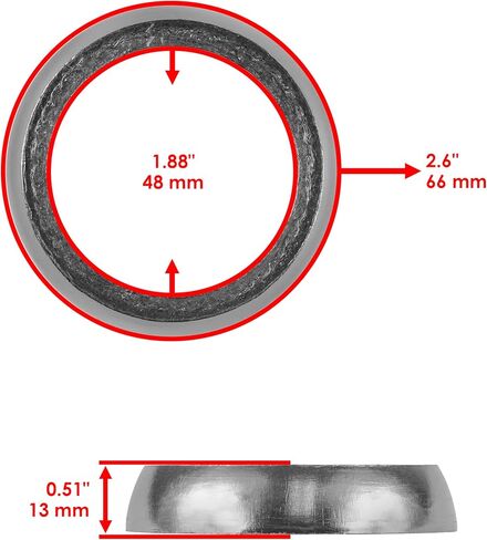 Caltric Muffler Tailpipe Gasket Compatible with Arctic Cat 0612-993 in Saudi Arabia
