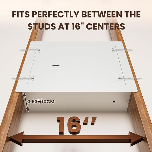 Hidden In Wall Safes Between Studs with Removable Pegboard,0.405 cu ft Hidden Security Floor Safe with Key Lock for Handgun, Jewelry, Passport in Kuwait