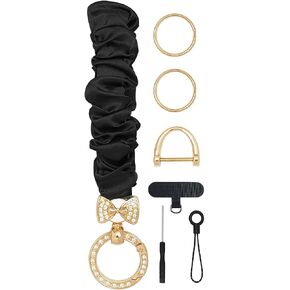 Dazzling Rhinestone Keychain Wristlet, Stretchy Sparkling Key Chain for Car Keys, Wrist Lanyard Bracelet for Women Men in Saudi Arabia