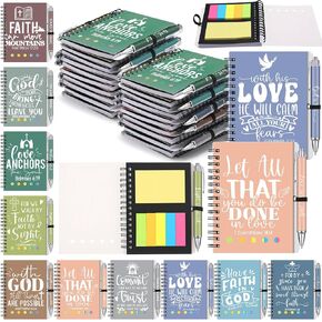 20 Set Mother's Day Christian Gifts Bulk for Women Include Prayer Journal Bible Verse Notebooks with Sticky Notes and Ballpoint Pens Floral Religious Inspirational Church Scripture Nurse Teacher in Kuwait
