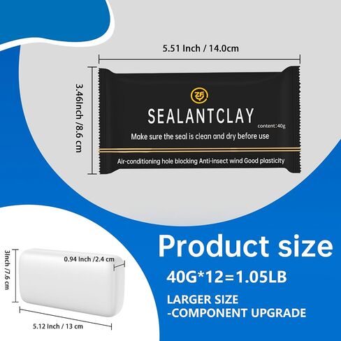 ZFYOUNG 10-Pack Premium Waterproof Wall Repair Sealing Clay Duct Seal Ideal for Wall Hole Repair, Air Conditioning and Drainage Pipes Quick and Easy Solution in Saudi Arabia