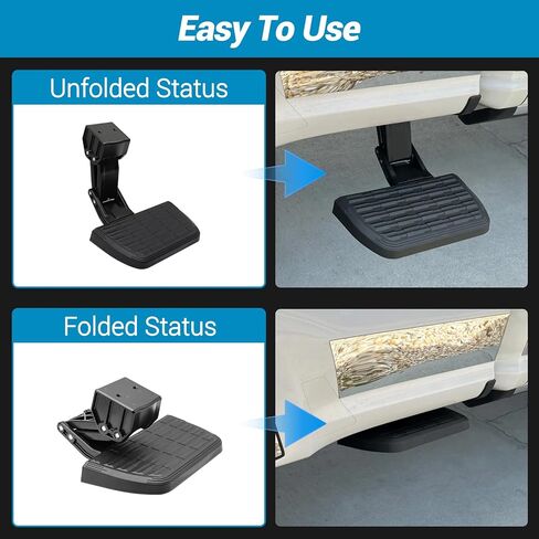 75413-01A سرير الشاحنة خطوة جانبية قابلة للسحب لـ 2017-2022 Ford F250 F350 Super Duty Bed Step Bumper Step، استبدال #75413-01A خطوات السرير in Kuwait