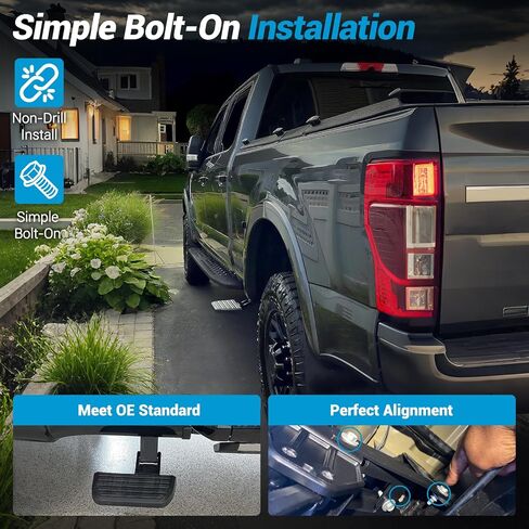 75413-01A سرير الشاحنة خطوة جانبية قابلة للسحب لـ 2017-2022 Ford F250 F350 Super Duty Bed Step Bumper Step، استبدال #75413-01A خطوات السرير in Kuwait