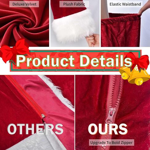 Santa Claus Costume for Men 9Pcs Santa Costume, Santa Suit Adults Men Professional Christmas Adult Santa Outfit in Kuwait
