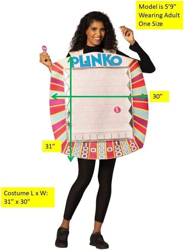 Rasta Imposta Price is Right Plinko Game Halloween Costume Drop Disk Board Games Party Funny Dress Up Mens Womens Costumes, Adult One Size in Saudi Arabia