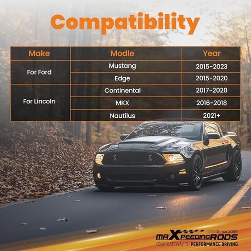 ذراع حدبة خلفي قابل للتعديل من maXpeedingrods -3° إلى +3° لسيارة Ford Mustang 2015-2020، Ford Edge 2015-2020، Lincoln Continental 2017-2020، Lincoln MKX 2016-2018، Lincoln Nautilus 2021+ in Kuwait