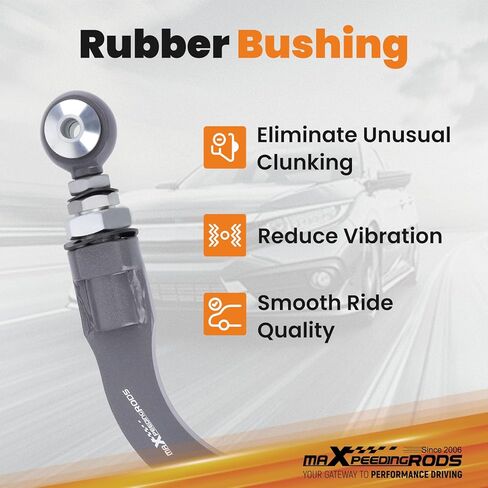 ذراع حدبة خلفي قابل للتعديل من maXpeedingrods -3° إلى +3° لسيارة Ford Mustang 2015-2020، Ford Edge 2015-2020، Lincoln Continental 2017-2020، Lincoln MKX 2016-2018، Lincoln Nautilus 2021+ in Kuwait