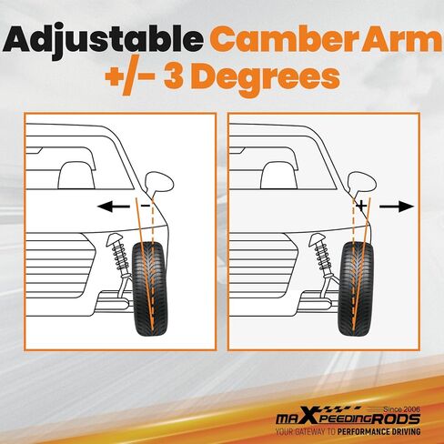 ذراع حدبة خلفي قابل للتعديل من maXpeedingrods -3° إلى +3° لسيارة Ford Mustang 2015-2020، Ford Edge 2015-2020، Lincoln Continental 2017-2020، Lincoln MKX 2016-2018، Lincoln Nautilus 2021+ in Kuwait