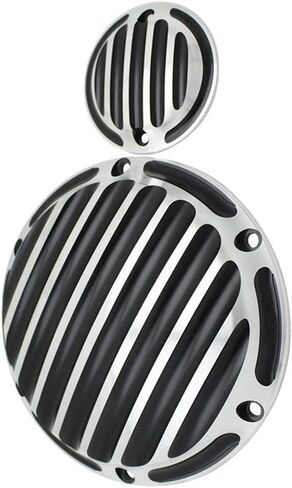 Riloer Derby Timer Clutch Timing Covers, Motorcycle Derby Cover Timing Timer Cover, Compatible with Harley, Black+Chrome in Saudi Arabia