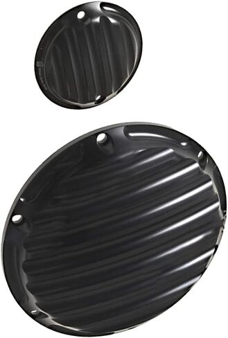 Riloer Derby Timer Clutch Timing Covers, Motorcycle Derby Cover Timing Timer Cover, Compatible with Harley, Black+Chrome in Saudi Arabia