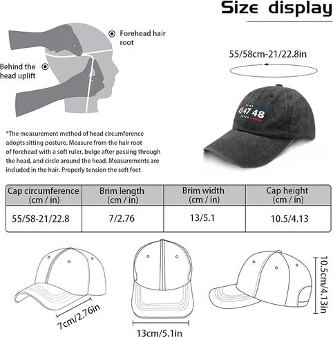 45-47-48 Number Baseball Hat Running Hat for Men's Light Weight Cap in Saudi Arabia